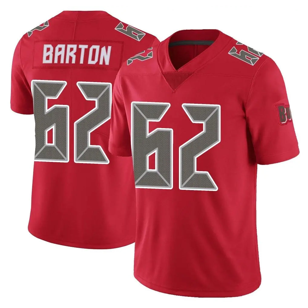 CAdoa TB.Buccaneers #62 Graham Barton Player Red Limited Color Rush Home Game Stitched Jerseys