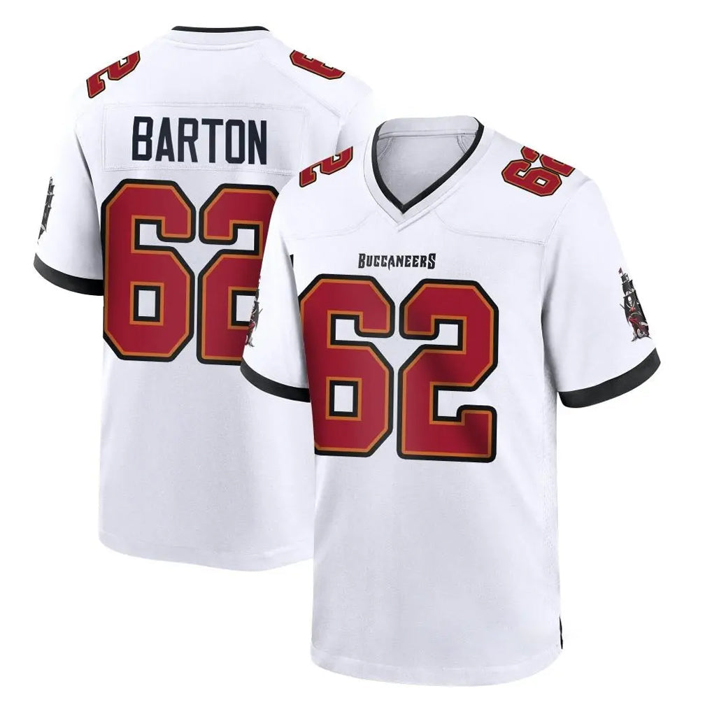 CAdoa TB.Buccaneers #62 Graham Barton Player White Home Game Stitched Jerseys