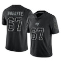 CAdoa TB.Buccaneers #67 Luke Goedeke Player Black Reflective Limited Home Game Stitched Jerseys