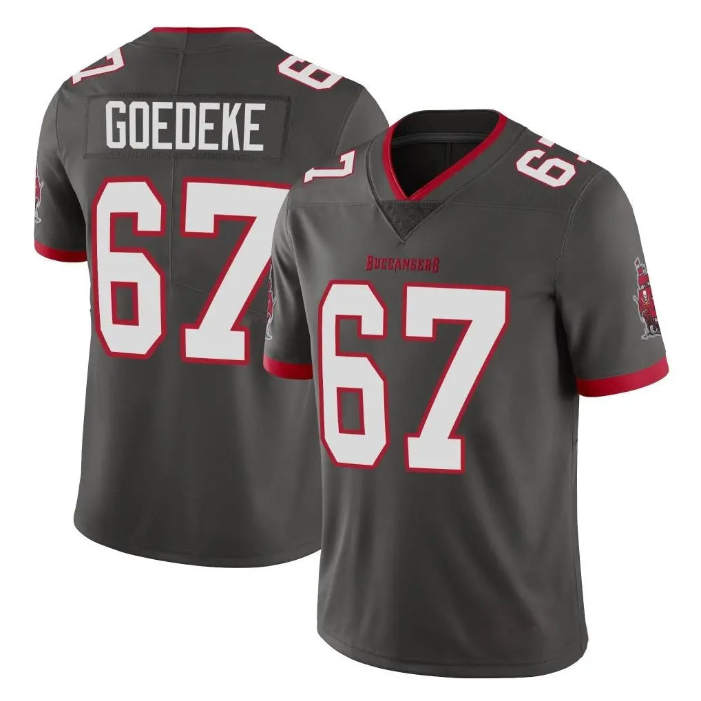 CAdoa TB.Buccaneers #67 Luke Goedeke Player Pewter Limited Alternate Vapor Home Game Stitched Jerseys