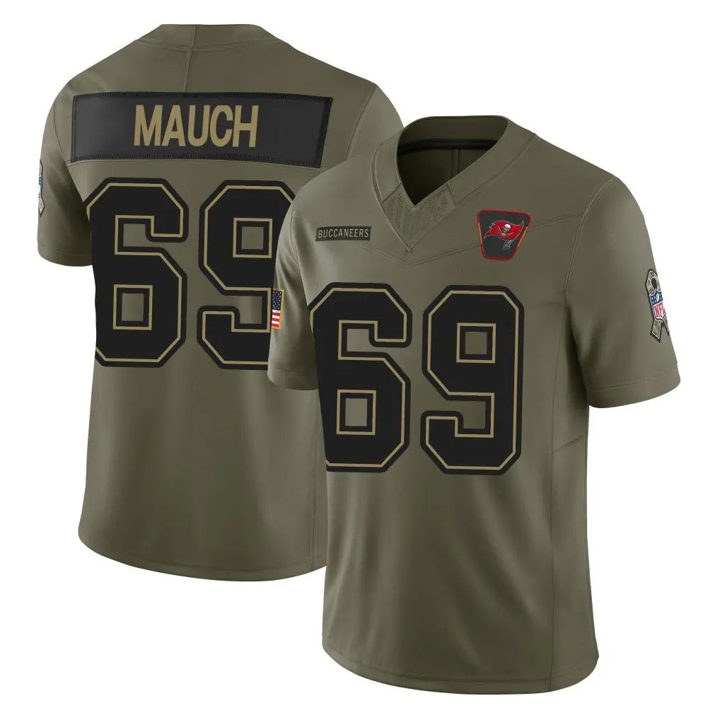CAdoa TB.Buccaneers #69 Cody Mauch Player Olive 2025 Salute To Service Limited Home Game Stitched Jerseys