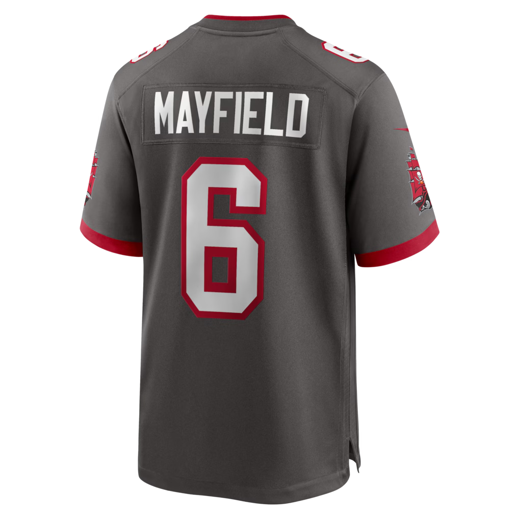 CAdoa TB.Buccaneers #6 Baker Mayfield Pewter Alternate Game Player Stitched Jerseys
