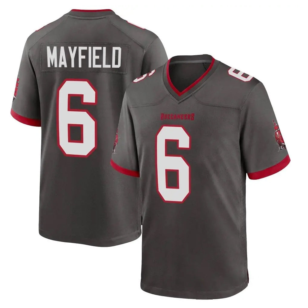 CAdoa TB.Buccaneers #6 Baker Mayfield Player Pewter Alternate Home Game Stitched Jerseys