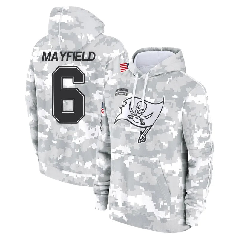 CAdoa TB.Buccaneers #6 Baker Mayfield Player Salute to Service Hoodies & T-Shirts Stitched Jerseys