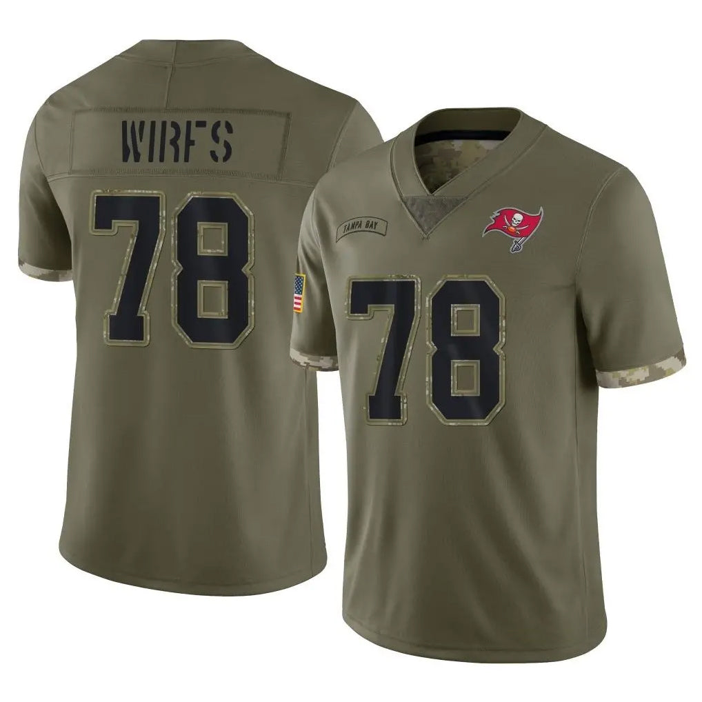 CAdoa TB.Buccaneers #78 Tristan Wirfs Player Olive Limited Salute To Service Home Game Stitched Jerseys