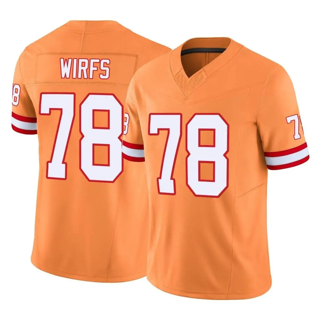 CAdoa TB.Buccaneers #78 Tristan Wirfs Player Orange Limited Vapor F.U.S.E. Home Game Stitched Jerseys
