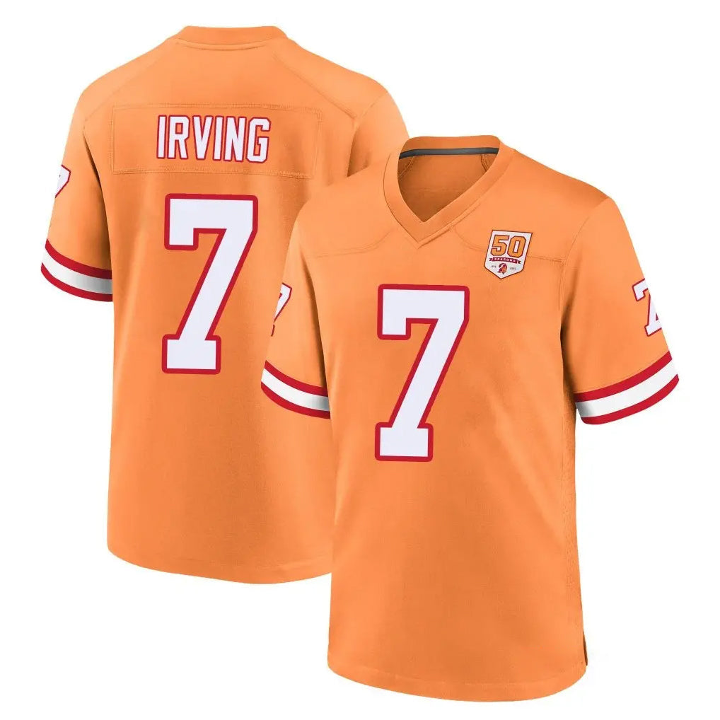 CAdoa TB.Buccaneers #7 Bucky Irving Player Orange Throwback Home Game Stitched Jerseys