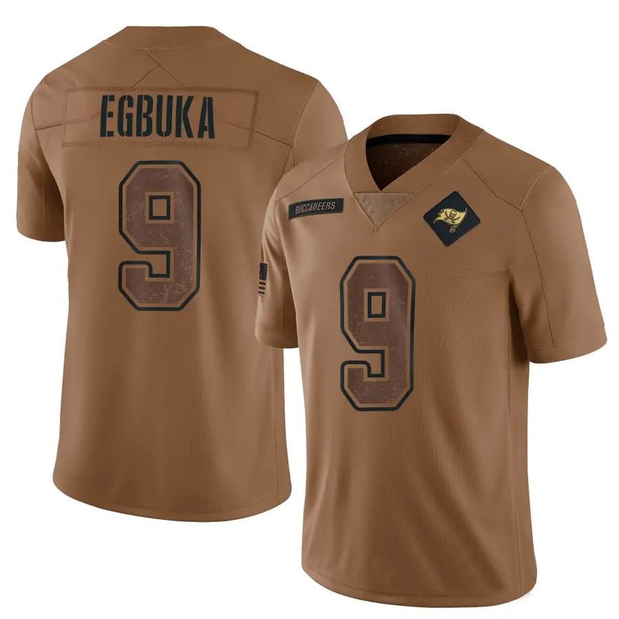 CAdoa TB.Buccaneers #9 Emeka Egbuka Player Brown Salute To Service Limited Stitched Jerseys