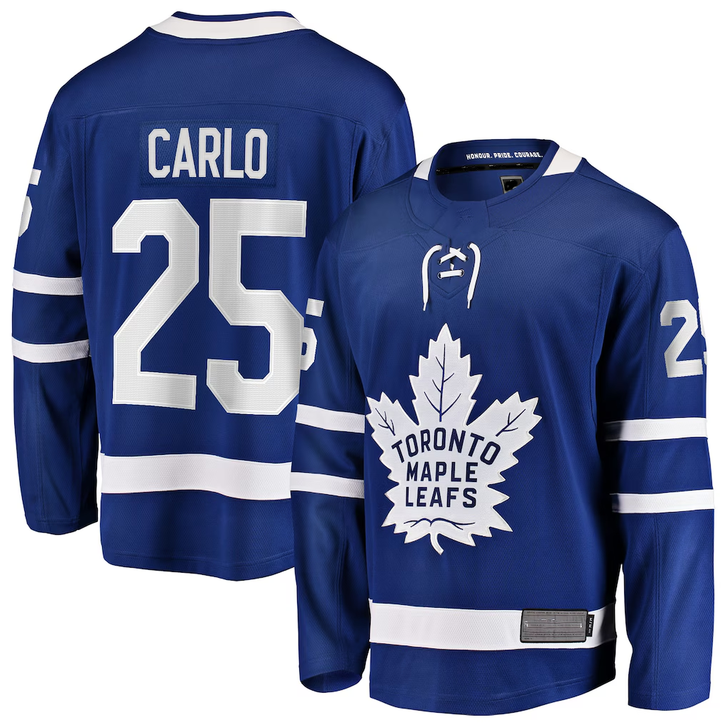 CAdoa T.Maple Leafs #25 Brandon Carlo Blue Home Breakaway Jerseys