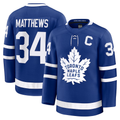 CAdoa T.Maple Leafs #34 Auston Matthews Blue Captain Patch Home Premium Jerseys