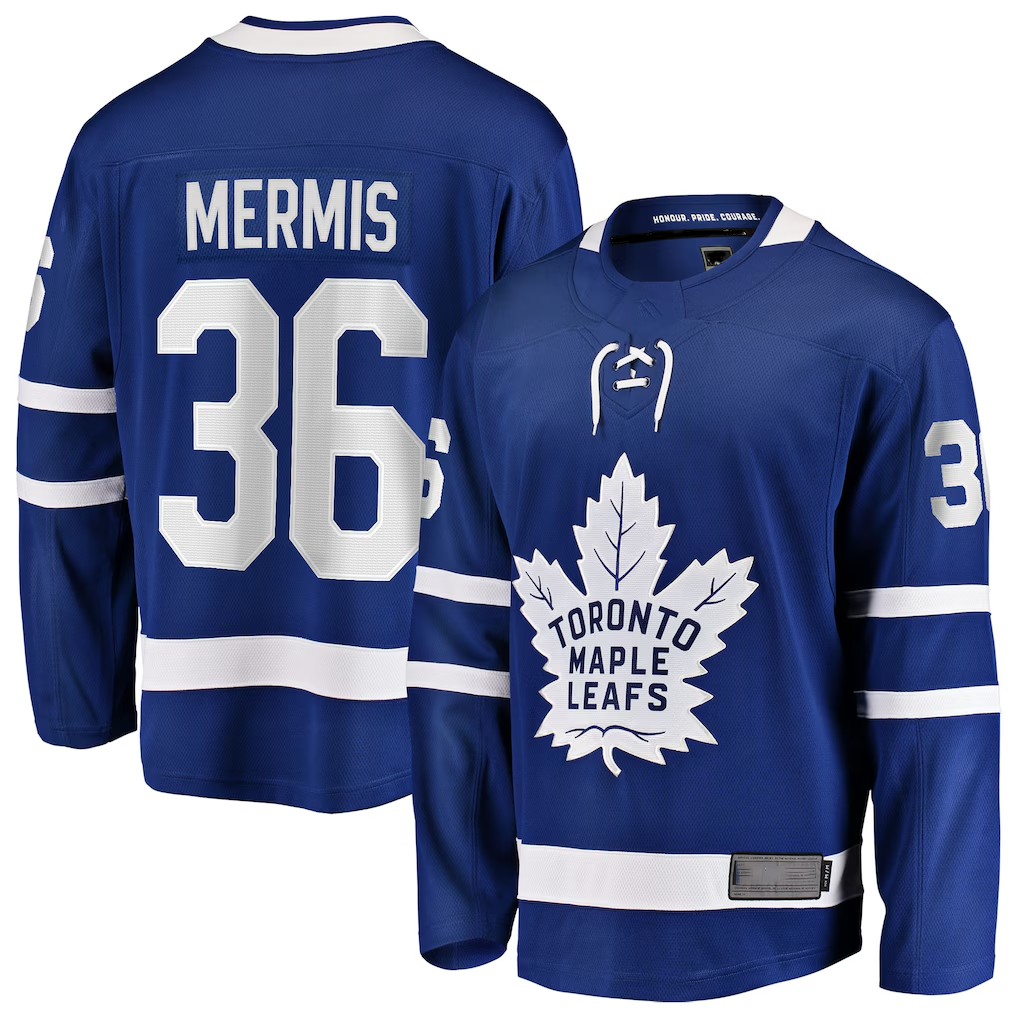CAdoa T.Maple Leafs #36 Dakota Mermis Blue Home Breakaway Jerseys