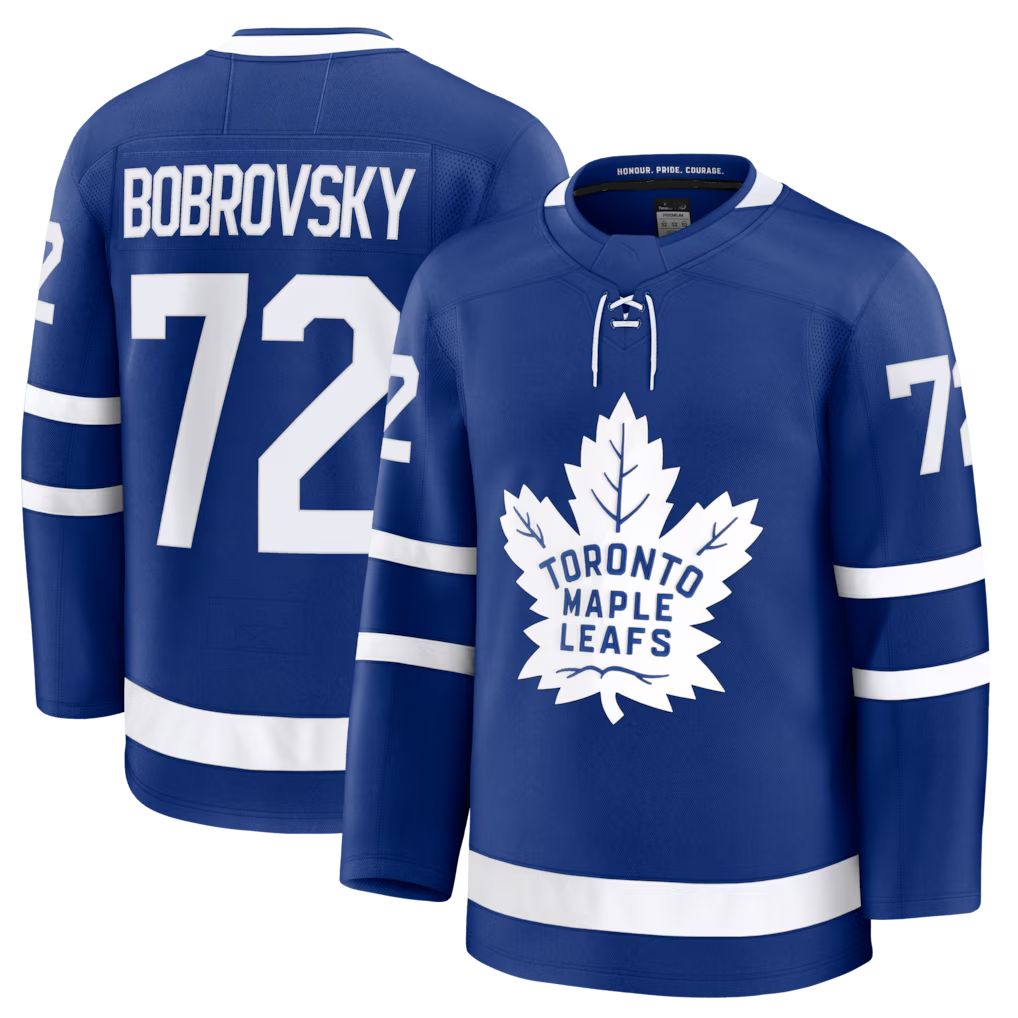 CAdoa T.Maple Leafs #72 Sergei Bobrovsky Blue Home Premium Jerseys