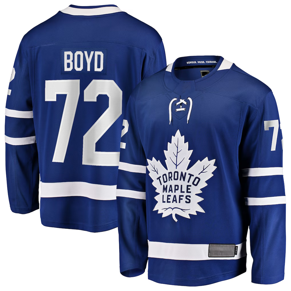 CAdoa T.Maple Leafs #72 Travis Boyd Blue Home Breakaway Jerseys