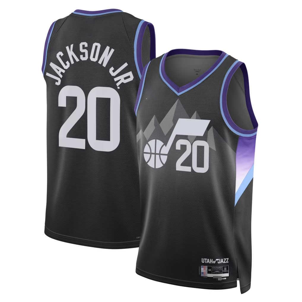CAdoa U.Jazz #20 Jaren Jackson Jr. Black Swingman Jerseys - Statement Edition