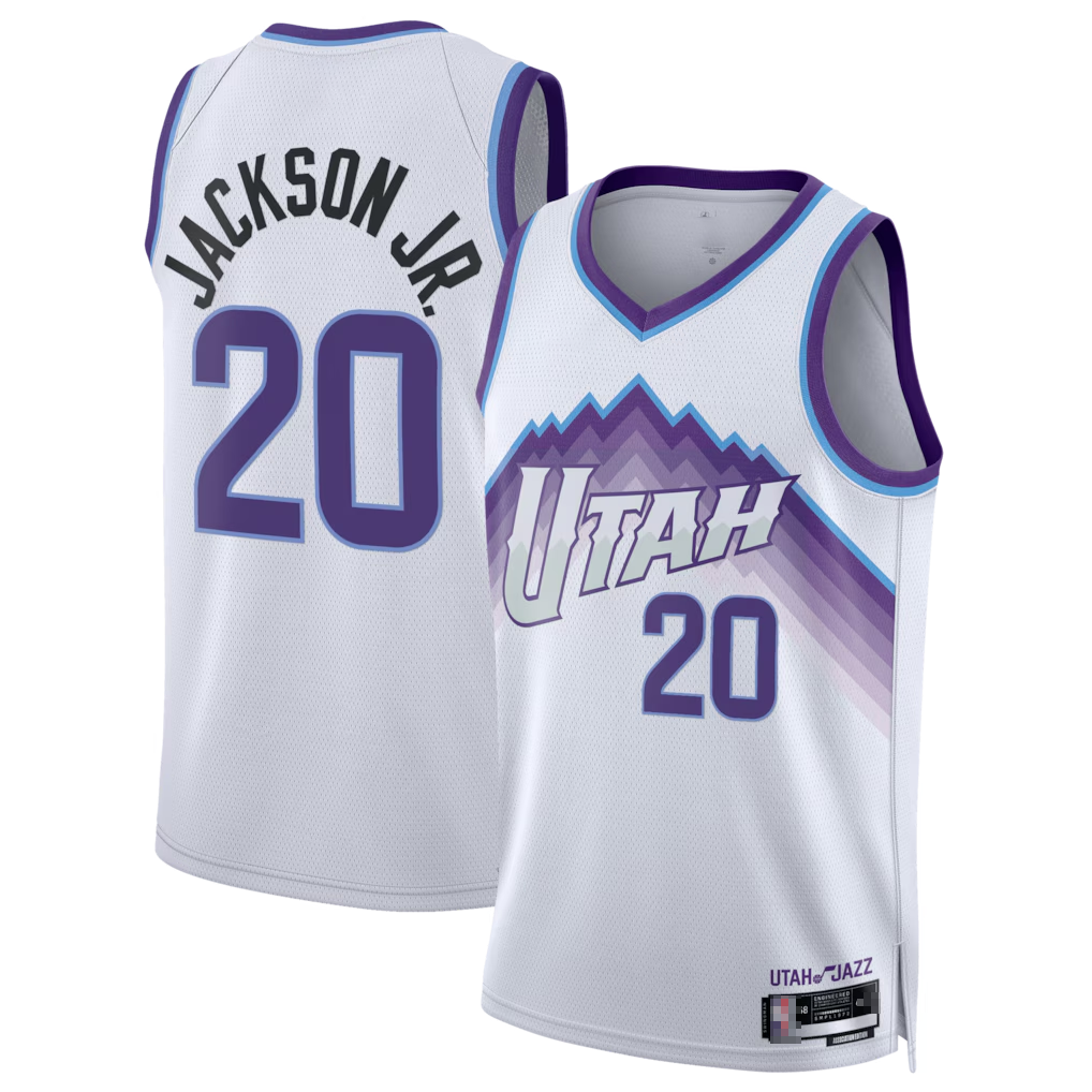 CAdoa U.Jazz #20 Jaren Jackson Jr. White Swingman Jerseys - Association Edition