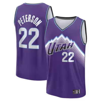 CAdoa U.Jazz #22 Darryn Peterson Fanatics Purple 2026 Draft First Round Pick Fast Break Jerseys - Icon Edition