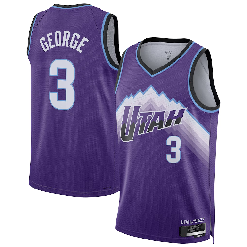 CAdoa U.Jazz #3 Keyonte George Purple Swingman Jerseys - Icon Edition