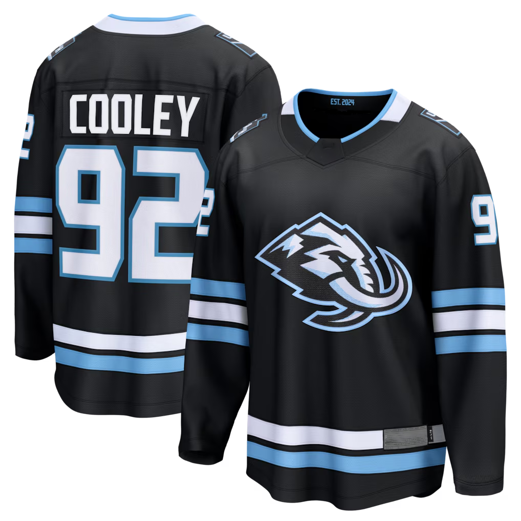 CAdoa U.Mammoth #92 Logan Cooley Black Home Breakaway Jerseys