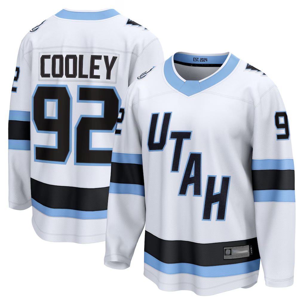 CAdoa U.Mammoth #92 Logan Cooley White Away Breakaway Player Jerseys