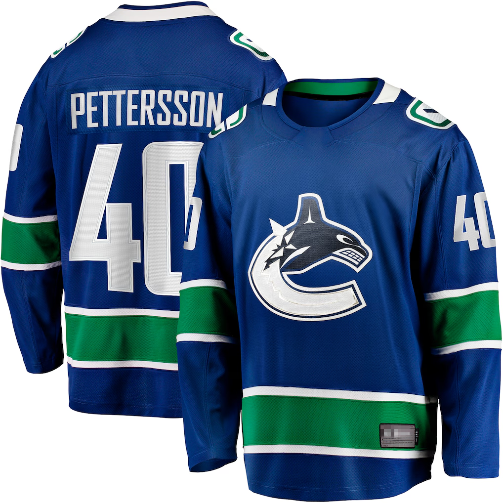 CAdoa V.Canucks #40 Elias Pettersson Blue Home Breakaway Jerseys