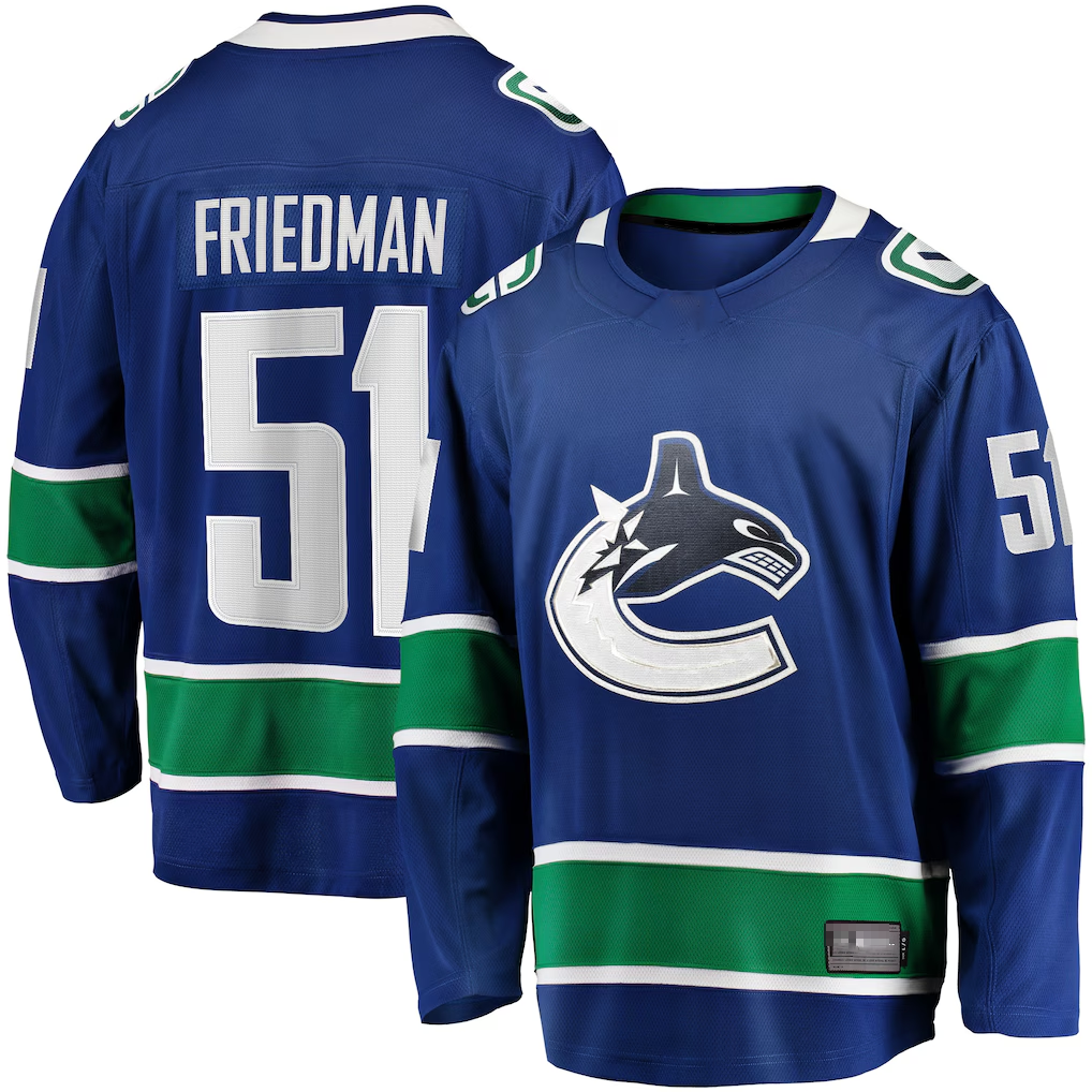 CAdoa V.Canucks #51 Mark Friedman Blue Home Premier Breakaway Player Jerseys