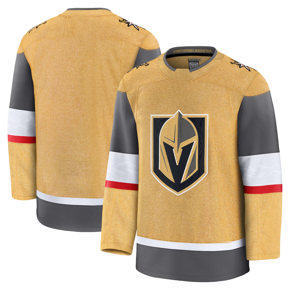 CAdoa V.Golden Knights Gold Home Premium Jerseys