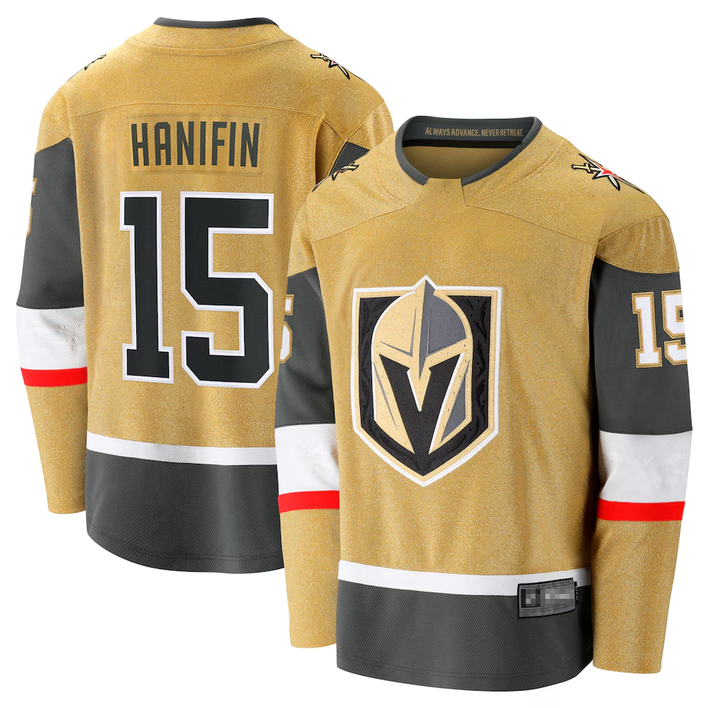 CAdoa V.Golden Knights #15 Noah Hanifin Gold Home Breakaway Jerseys