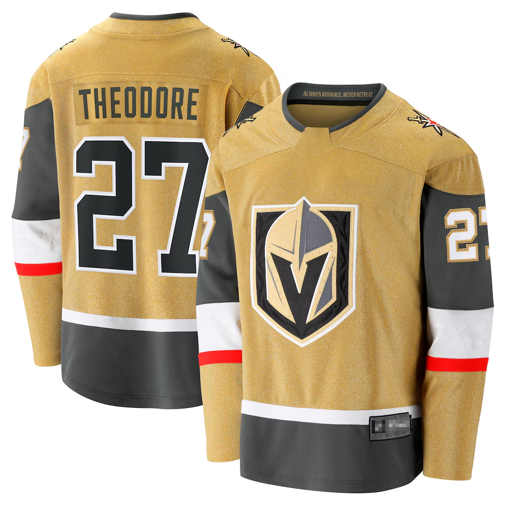 CAdoa V.Golden Knights #27 Shea Theodore Gold Home Breakaway Jerseys