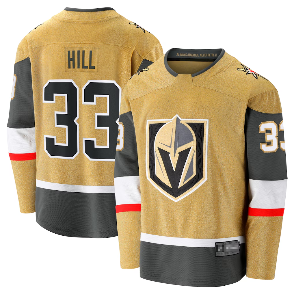 CAdoa V.Golden Knights #33 Adin Hill Gold Home Breakaway Jerseys