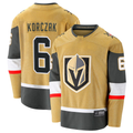 CAdoa V.Golden Knights #6 Kaedan Korczak Gold Home Breakaway Jerseys