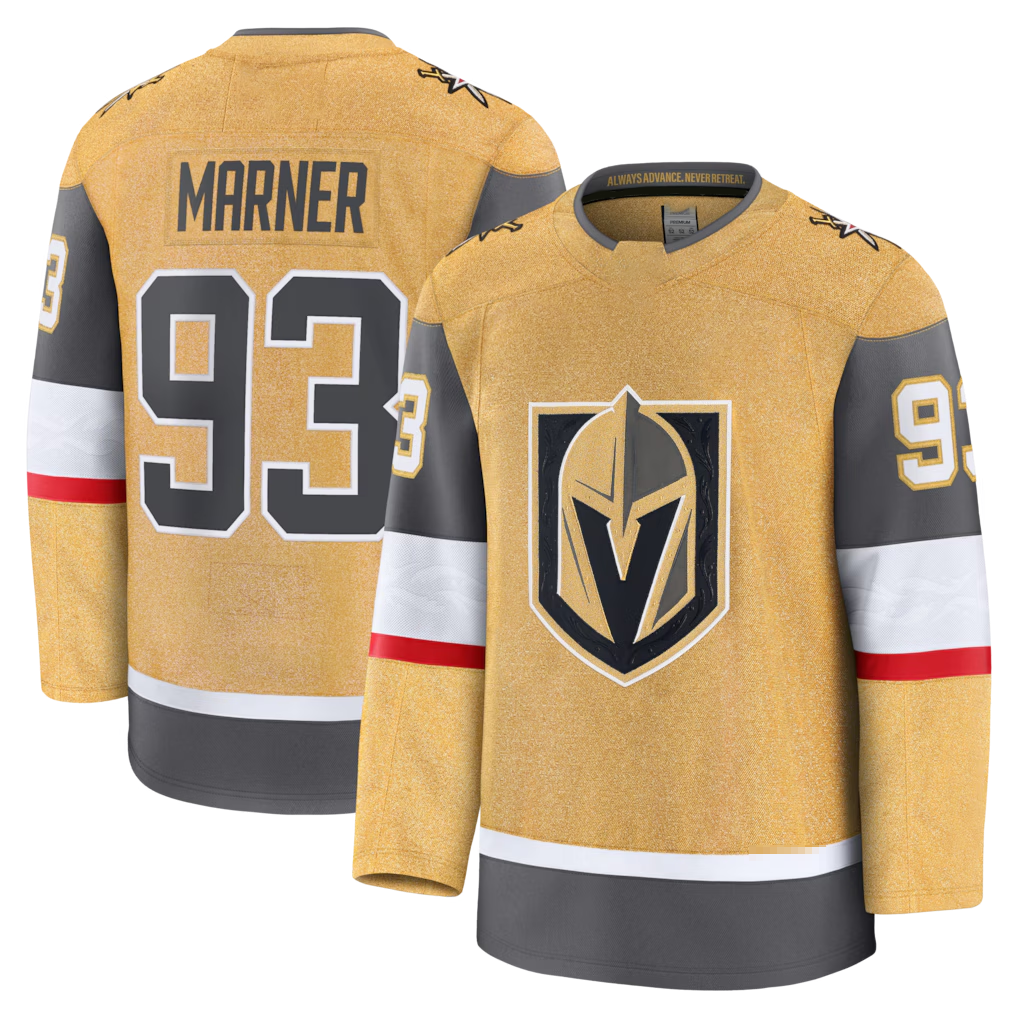 CAdoa V.Golden Knights #93 Mitch Marner Gold Home Premium Jerseys