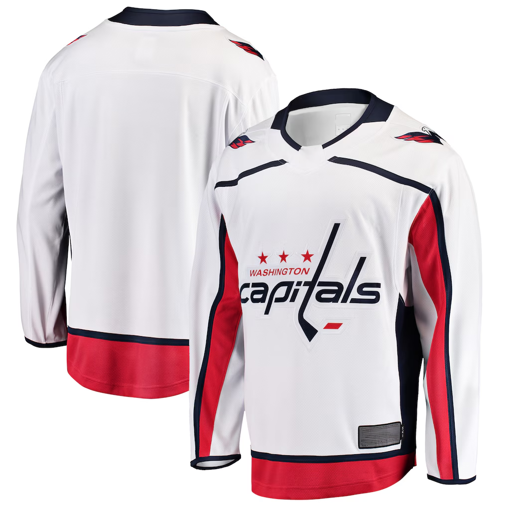 CAdoa W.Capitals White Breakaway Away Jerseys