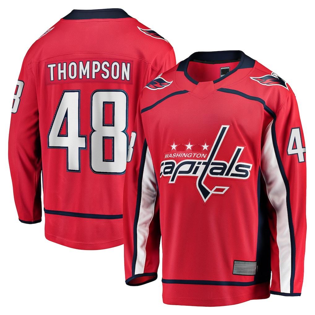 CAdoa W.Capitals #48 Logan Thompson Red Home Premier Breakaway Player Jerseys