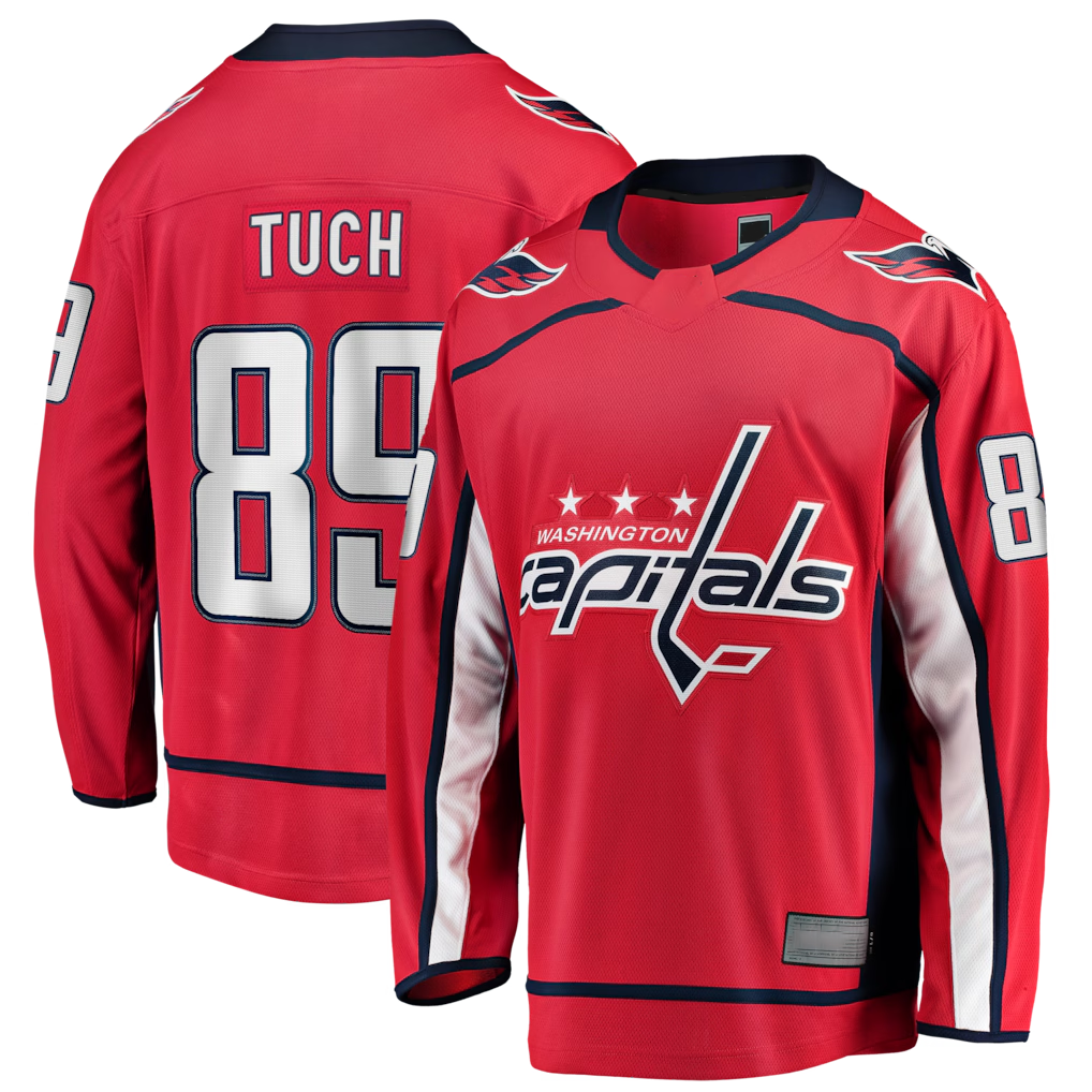 CAdoa W.Capitals #89 Alex Tuch Red Home Breakaway Jerseys