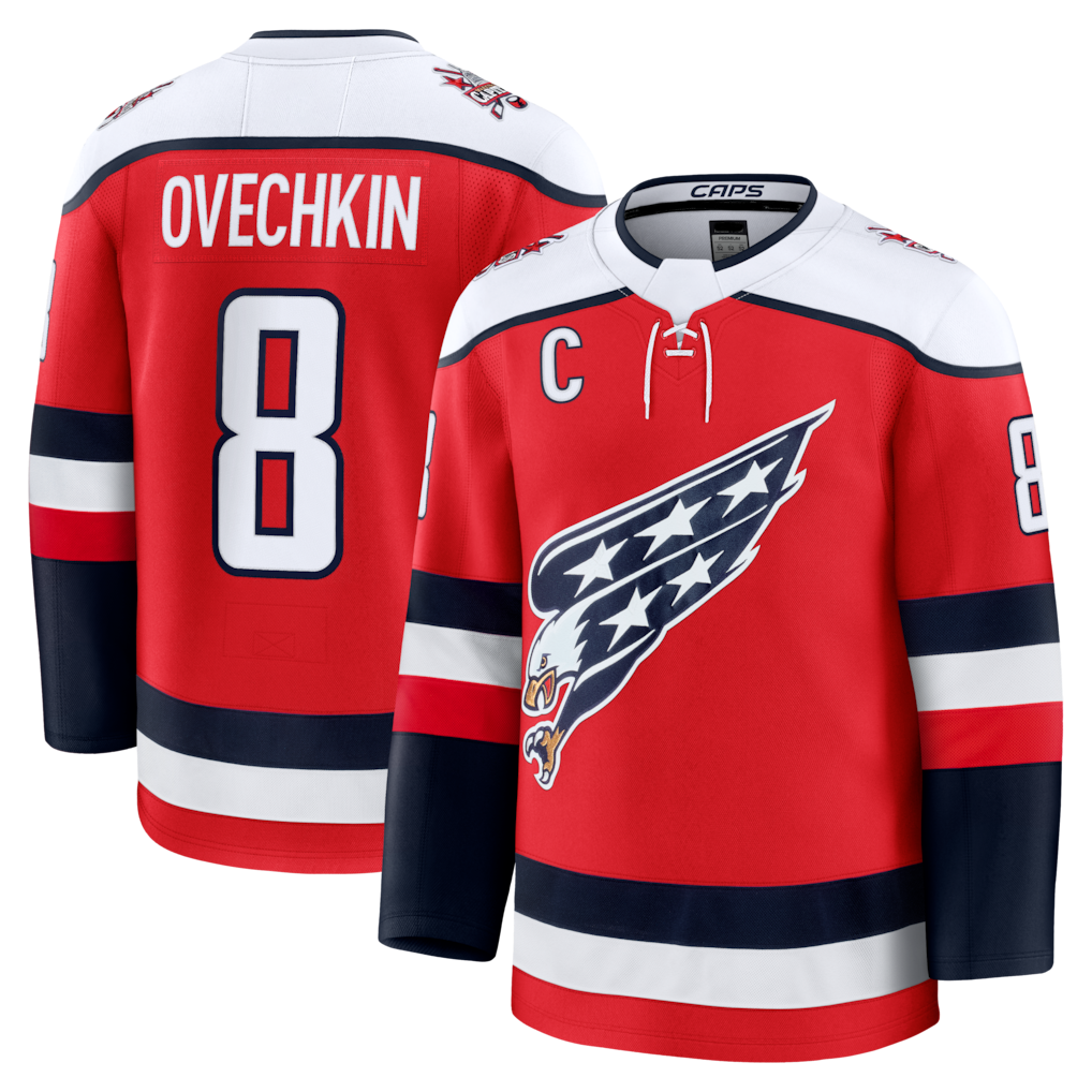 CAdoa W.Capitals #8 Alexander Ovechkin Red Alternate Premium Player Jerseys