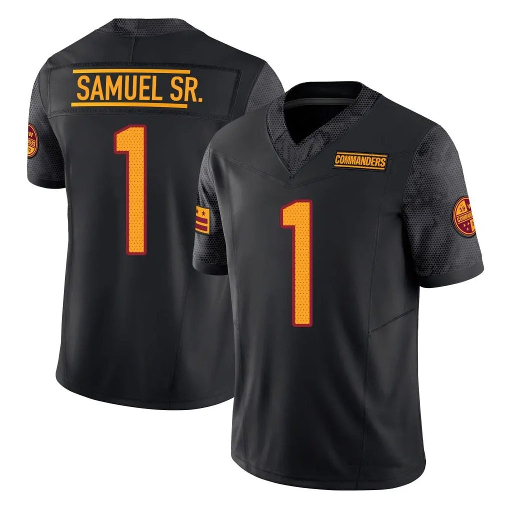 CAdoa W.Commanders #1 Deebo Samuel Sr Player Black Vapor F.U.S.E. Limited Football Jerseys