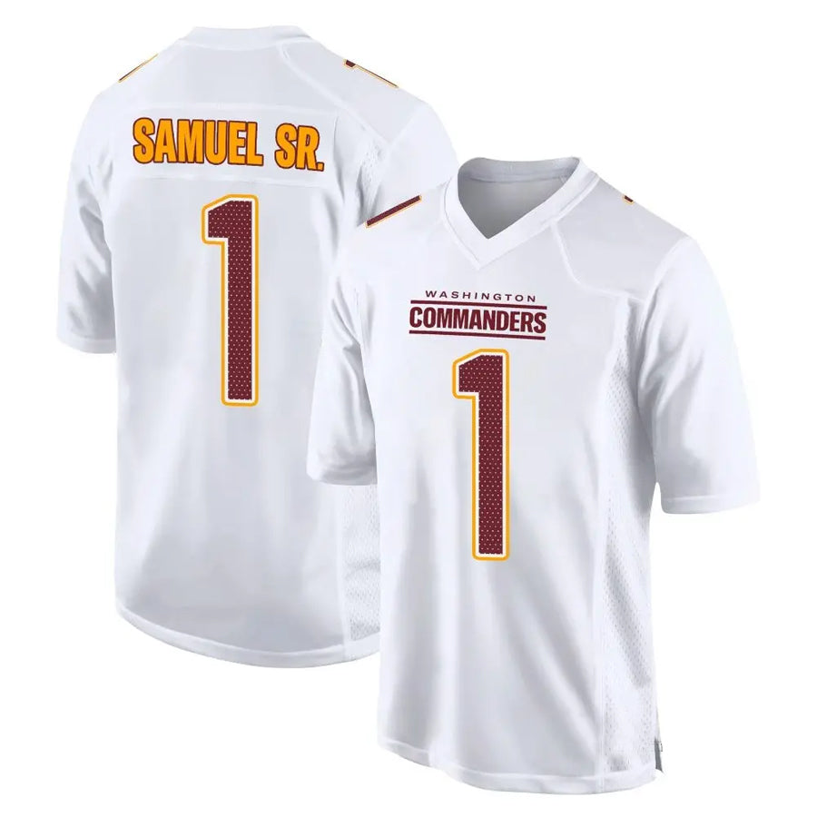 CAdoa W.Commanders #1 Deebo Samuel Sr Player Tundra White Fashion Game Stitched Jerseys