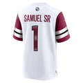 CAdoa W.Commanders #1 Deebo Samuel Sr Player White Home Game Stitched Jerseys