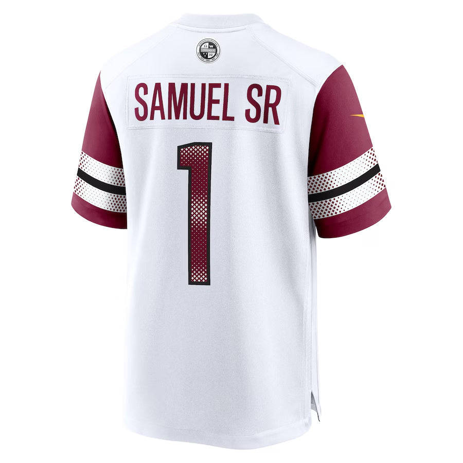 CAdoa W.Commanders #1 Deebo Samuel Sr Player White Home Game Stitched Jerseys