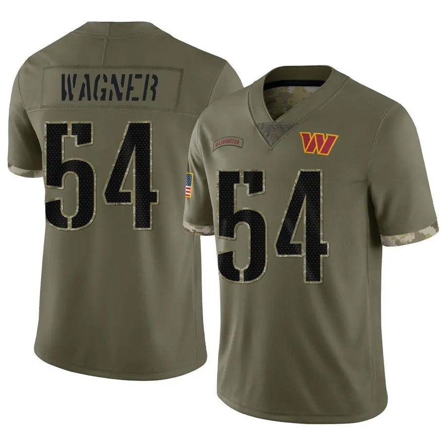 CAdoa W.Commanders #54 Bobby Wagner Player Olive Salute To Service Limited Stitched Jerseys