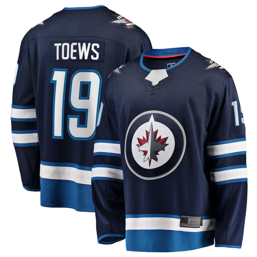 CAdoa W.Jets #19 Jonathan Toews Navy Home Breakaway Jerseys