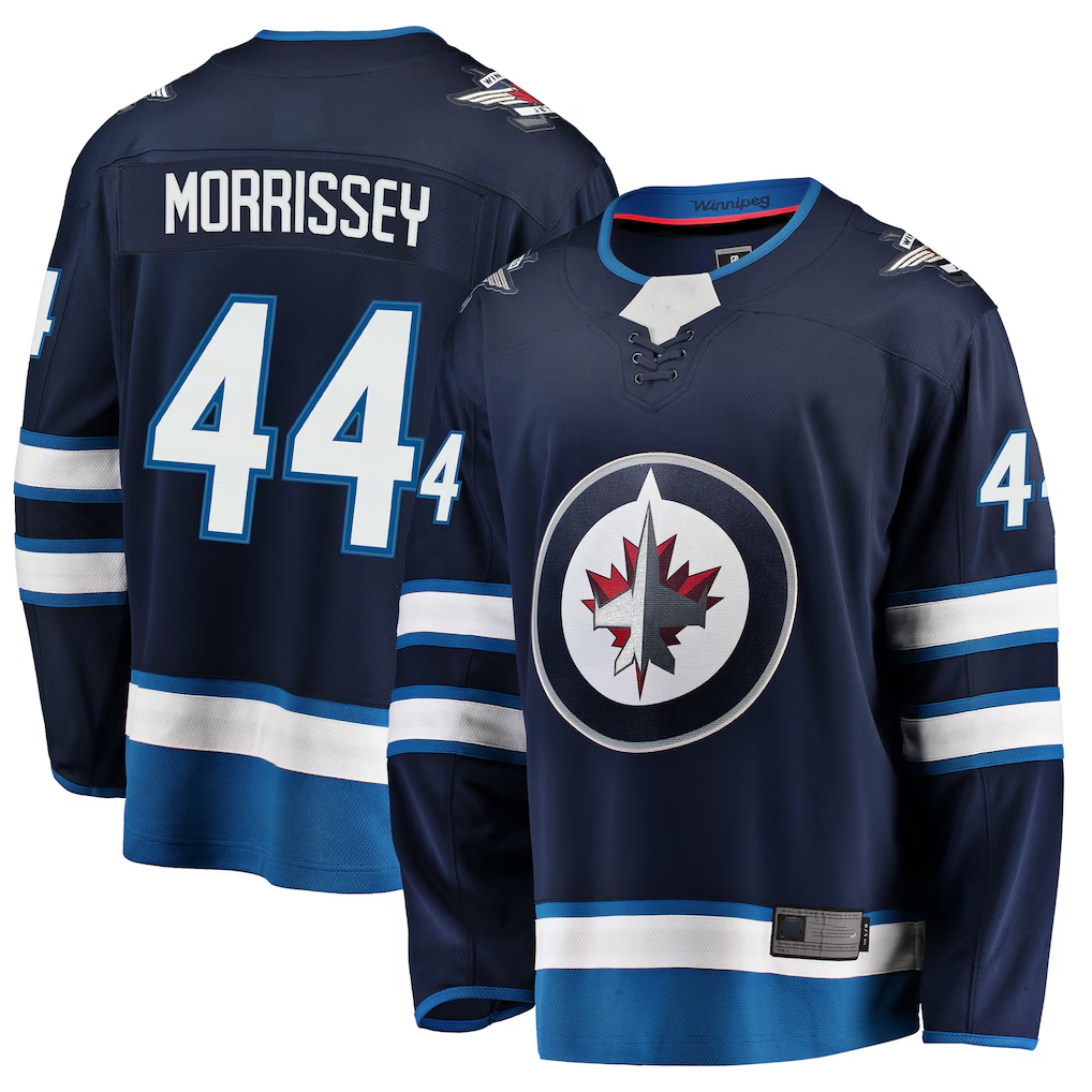 CAdoa W.Jets #44 Josh Morrissey Navy Breakaway Replica Jerseys