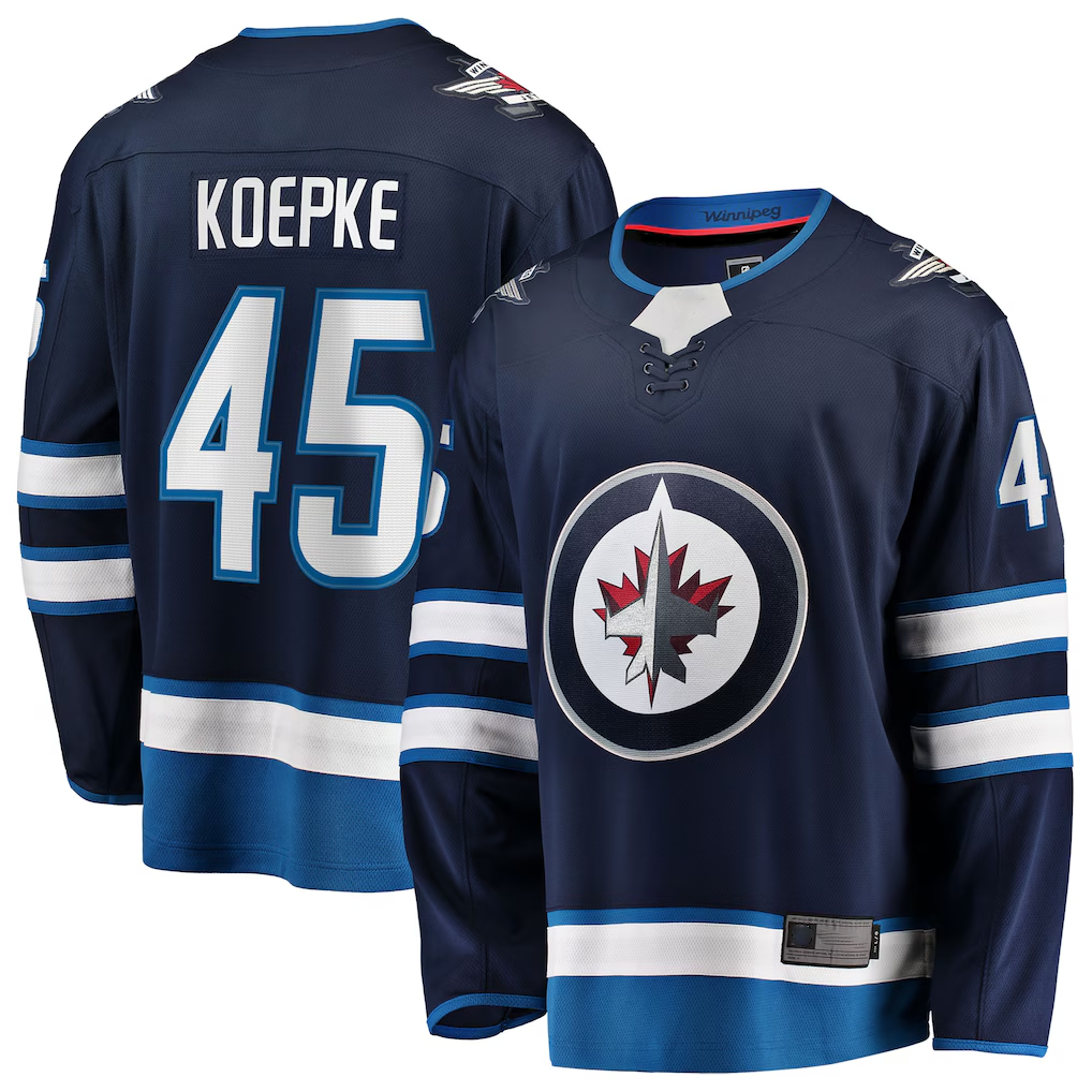 CAdoa W.Jets #45 Cole Koepke Navy Home Breakaway Jerseys
