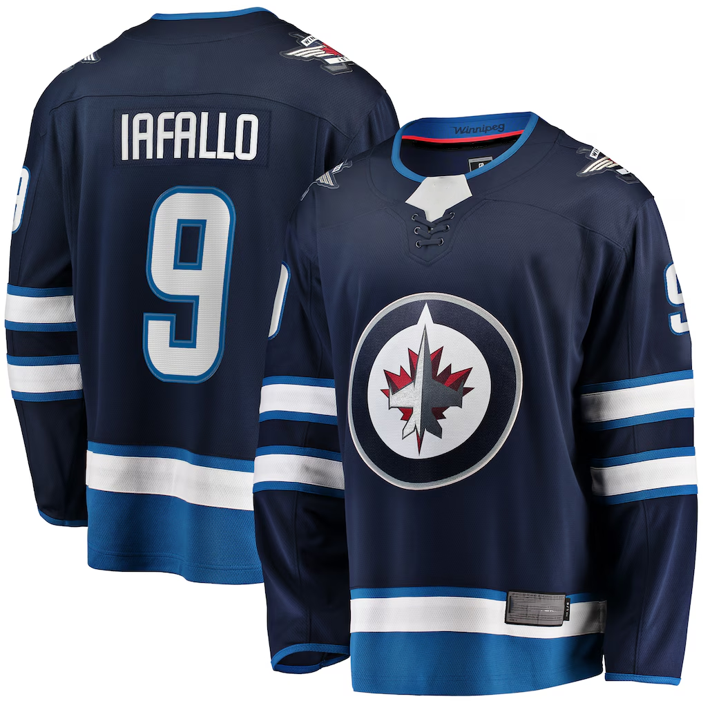 CAdoa W.Jets #9 Alex Iafallo Navy Home Premier Breakaway Player Jerseys