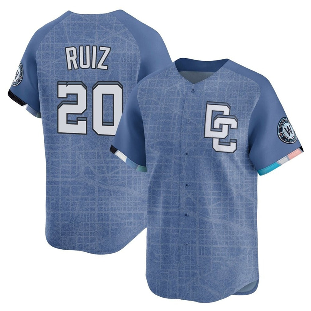 CAdoa W.Nationals #20 Keibert Ruiz Player Light Blue Limited City Connect Stitched Jerseys