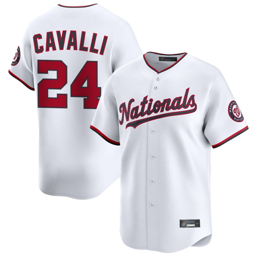 CAdoa W.Nationals #24 Cade Cavalli Player White Limited Stitched Jerseys