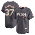 CAdoa W.Nationals #37 Stephen Strasburg Player Gray City Connect Stitched Jerseys