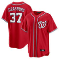 CAdoa W.Nationals #37 Stephen Strasburg Player Red Alternate Replica Player Game Stitched Jerseys