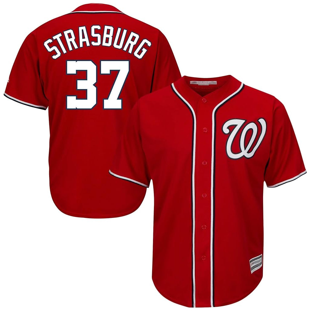 CAdoa W.Nationals #37 Stephen Strasburg Player Red Cool Alternate Player Stitched Jerseys