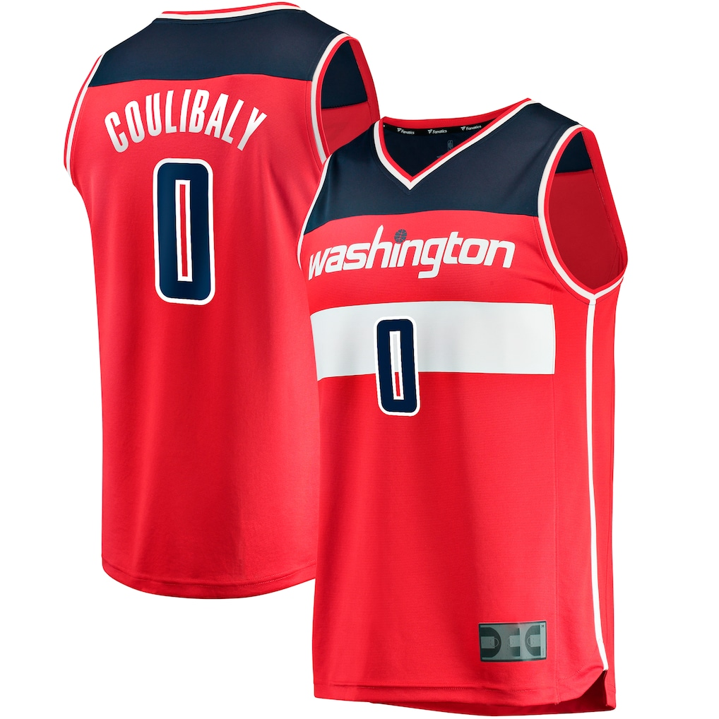 CAdoa W.Wizards #0 Bilal Coulibaly Red Fast Break Replica Jerseys - Icon Edition
